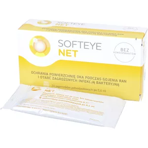 Softeye Net - infekcja bakteryjna oczu, żel, 20 pojemników jednodawkowych po 0,4 ml