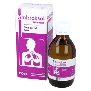 Ambroksol 30 mg/5 ml, syrop, smak bananowy, 150 ml