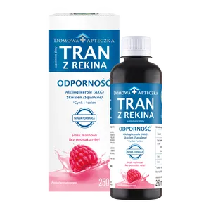 Domowa Apteczka tran z rekina, smak malinowy, 250 ml