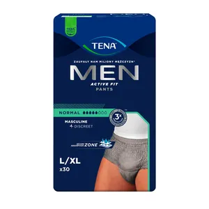 TENA Men Pants Normal Grey - męska bielizna chłonna L/XL, 30 sztuk
