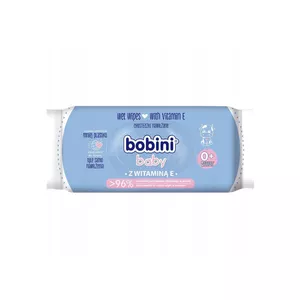 BOBINI - chusteczki nawilżane z witaminą E, 60 sztuk