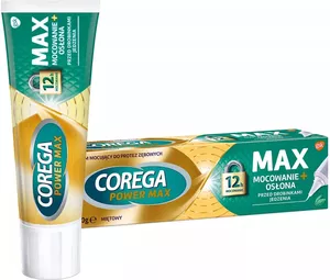 Corega Power Max - Mocowanie + Osłona krem mocujący do protez miętowy, 40 g