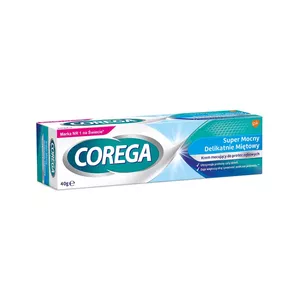 Corega Super Mocny - delikatnie miętowy krem mocujący do protez zębowych, 40 g