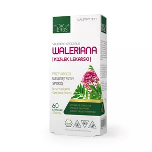 Medica Herbs Waleriana (Kozłek Lekarski) 300 mg, 60 kapsułek