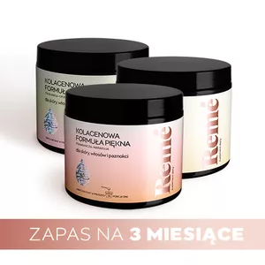 ZESTAW: Reme - Kolagenowa Formuła Piękna - zdrowie skóry, włosów i paznokci, mix 3 smaków, 3 x 150 g