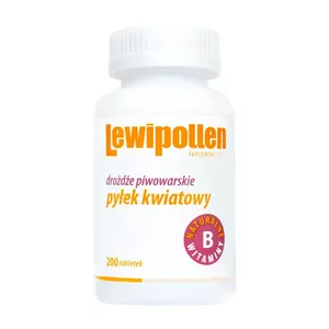 Lewipollen Drożdże Piwowarskie + Pyłek Kwiatowy, 200 tabletek