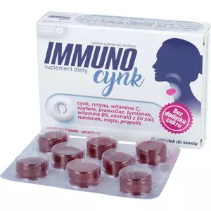 Zdrowe Korzyści Immuno Cynk, 16 pastylek do ssania