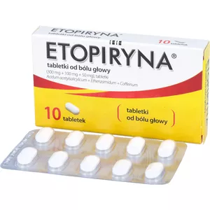 Etopiryna 300 mg + 100 mg + 50 mg, 10 tabletek