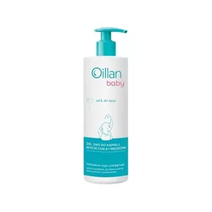 Oillan Baby - żel do mycia ciała i włosów 3w1, od 1. dnia życia, 400 ml