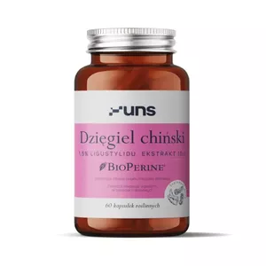 Uns Dzięgiel Chiński + Bioperine, 60 kapsułek