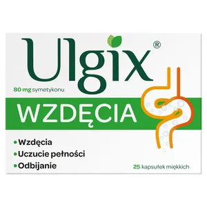 Ulgix Wzdęcia 80 mg, 25 kapsułek
