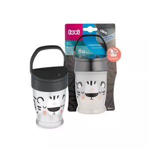 Lovi Freestyle - kubek ze słomką 35/356, salt and pepper, 250 ml, 1 sztuka