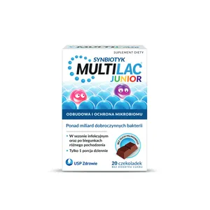Multilac Junior Synbiotyk (probiotyk + prebiotyk), 20 czekoladek