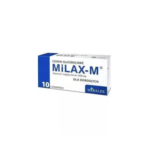 MiLAX-M - czopki glicerolowe 2,5 g, 10 sztuk