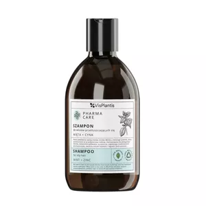 Vis Plantis Pharma Care - szampon do włosów przetłuszczających się, mięta i cynk, 500 ml