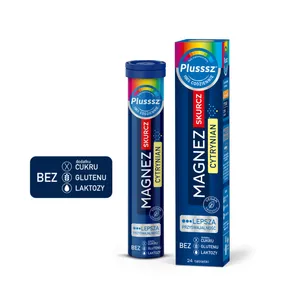 Plusssz, Magnez Skurcz Cytrynian, 24 tabletki