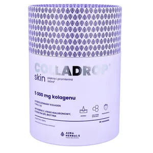 Aura Herbals Colladrop Skin - kolagen, 5000 mg, smak truskawkowy, 30 saszetek