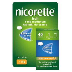 Nicorette Fruit 4 mg, 40 tabletek do ssania