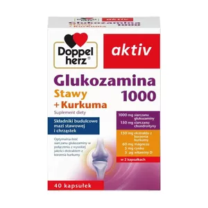 Doppelherz Aktiv Glukozamina 1000 Stawy + Kurkuma, 40 kapsułek
