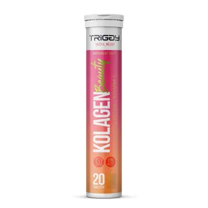TRIGGY Kolagen Beauty, tabletki musujące o smaku wieloowocowym, 20 sztuk