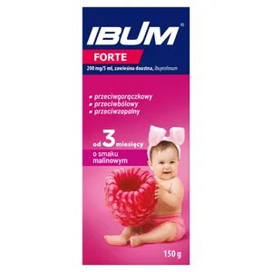 Ibum Forte 200 mg/5 ml, zawiesina doustna, smak malinowy, 150 g
