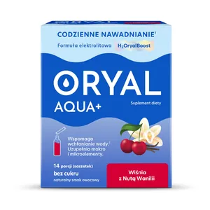 Oryal Aqua o smaku wiśni z nutą wanilii, 14 saszetek