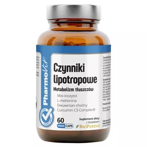 PharmoVit Czynniki Lipotropowe, Metabolizm tłuszczów, 60 kapsułek