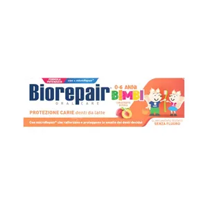 Biorepair Kids - pasta do zębów, brzoskwiniowa pasta dla dzieci 0-6 lat bez fluoru, 50 ml