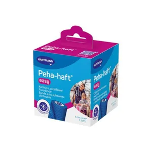 Peha-haft Easy - opaska podtrzymująca niebieska, 6 cm x 4 m, 1 sztuka