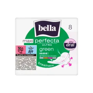 Bella Perfecta Ultra Maxi Green - ultracienkie podpaski, bezzapachowe, 8 sztuk