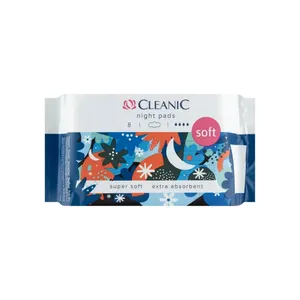 CLEANIC Soft Night - podpaski higieniczne, 8 sztuk