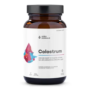 Aura Herbals Colostrum 500 mg, smak malina, 66 g