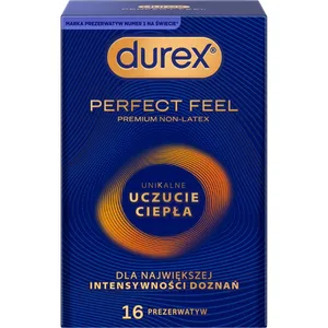 Durex Perfect Feel - prezerwatywy Premium Non-Latex, 16 sztuk