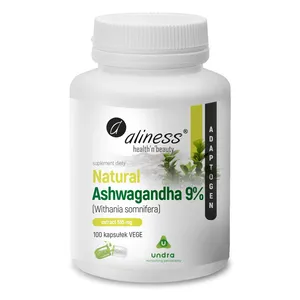 Aliness Natural Ashwaganda 9% 555 mg, 100 kapsułek