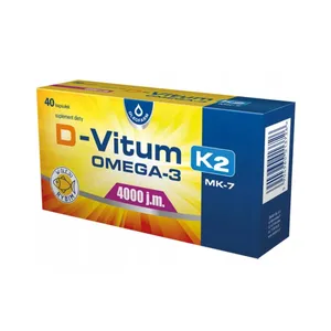Oleofarm D-Vitum 4000 j.m. K2 MK7 Omega-3, 40 kapsułek