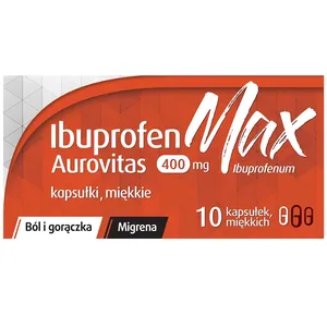 Ibuprofen Max Aurovitas 400 mg, 10 kapsułek