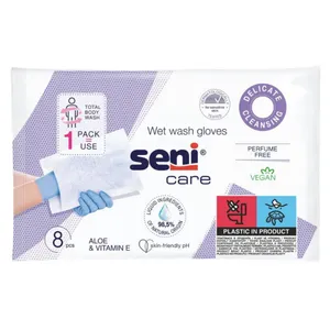 Seni Care - myjki jednorazowe nasączane, 8 sztuk