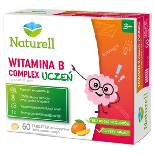 Naturell Witamina B Complex Uczeń, od 3 lat, 60 tabletek