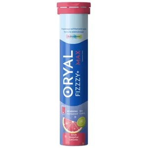 Oryal Fizzzy+ Max smak grejpfruit-limonka, 18 tabletek musujących
