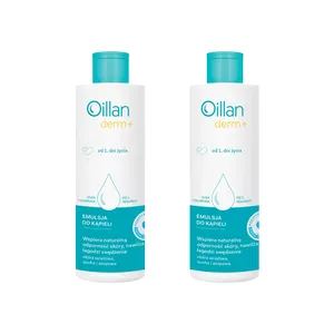 ZESTAW: 2x Oillan Derm+ - emulsja do kąpieli, od 1. dnia życia, 400 ml