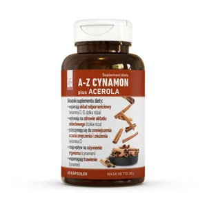 A-Z Cynamon plus acerola, 60 kapsułek (Data ważności: 30.11.2026)