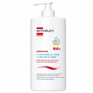 Emolium Dermocare - 3w1 szampon, żel i płyn do kąpieli dla dzieci, 750 ml