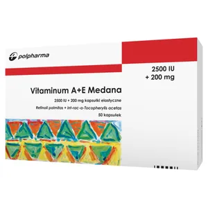 Vitaminum A+E Medana 2500 IU + 200 mg, 50 kapsułek elastycznych