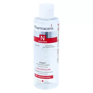 Pharmaceris N PURI-MICELLAR - kojący płyn micelarny do oczyszczania, demakijażu twarzy i oczu dla skóry naczynkowej, 200 ml