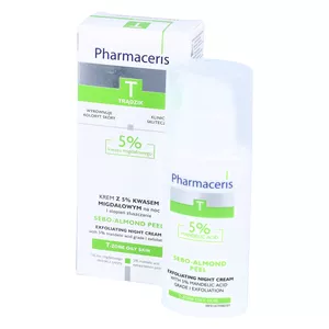 Pharmaceris T SEBO-ALMOND PEEL - krem peelingujący z 5% kwasem migdałowym na noc I stopień złuszczania, 50 ml