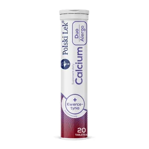 Polski Lek Calcium + kewrcetyna DUO ALERGO, 20 tabletek musujących