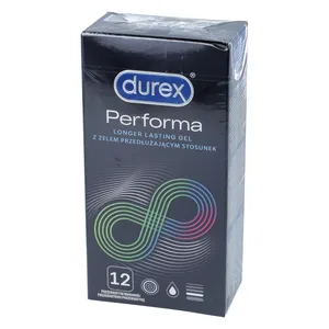 Durex Performa - prezerwatywy lateksowe, przedłużające stosunek 12 sztuk