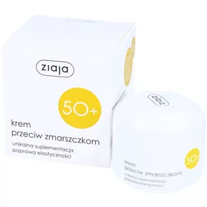 ziaja 50+ - krem przeciw zmarszczkom, półtłusty, 50+, 50 ml