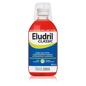 Eludril CLASSIC - płyn do płukania jamy ustnej łagodzący podrażnienia dziąseł, 500 ml