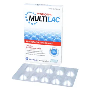 Multilac Synbiotyk (probiotyk + prebiotyk), 10 kapsułek